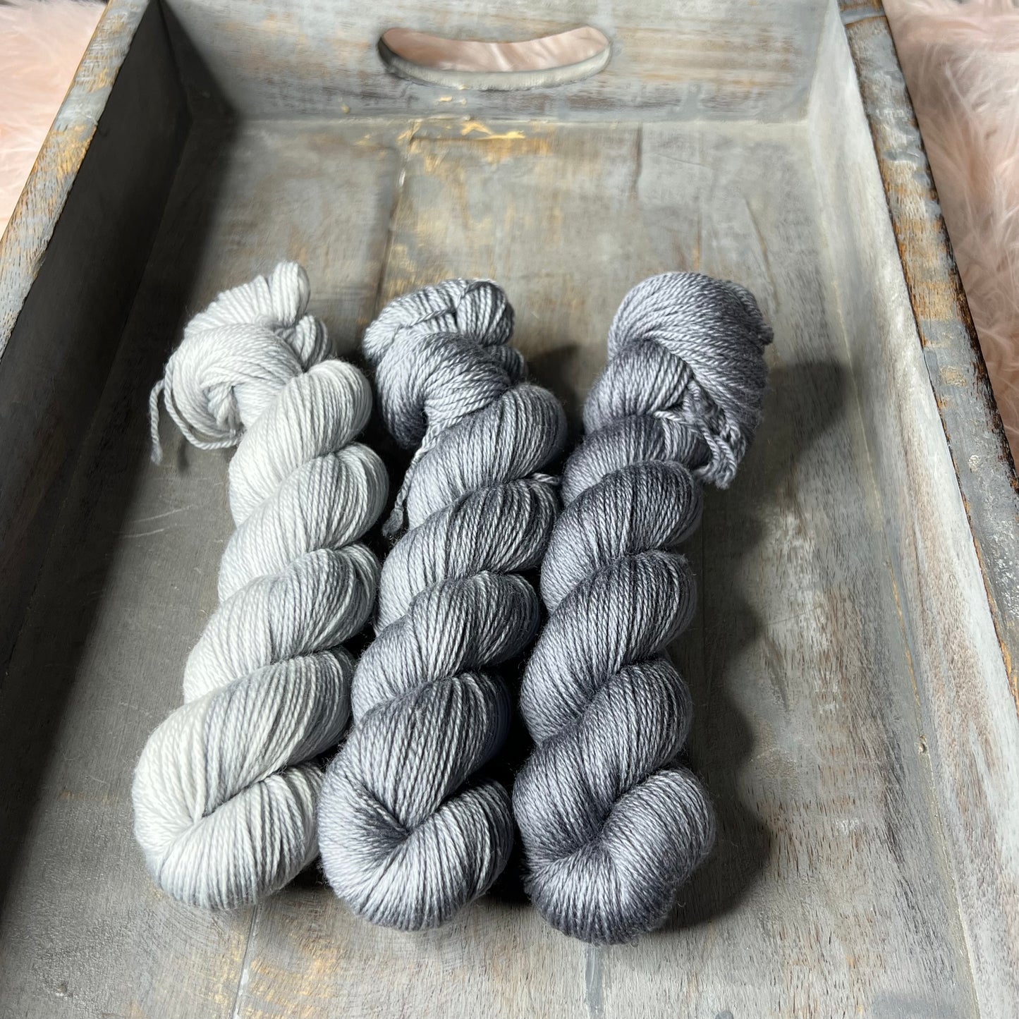 Coco Fingering Mini Skein Set - Profusion Trio Grey