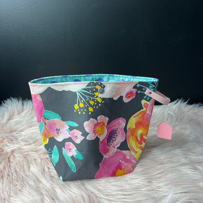Floral Canvas  Project Bag