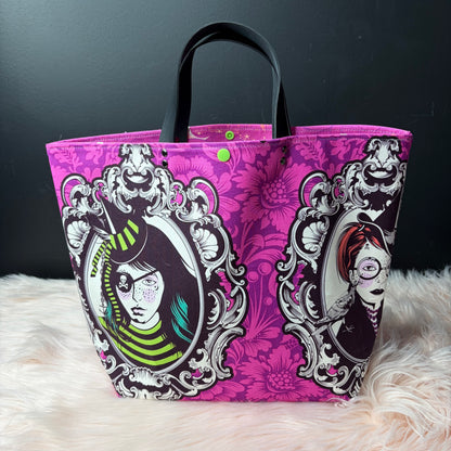 The Atelier Bag - Coven - Large Project Bag- Faux Leather Handles - Made To Order