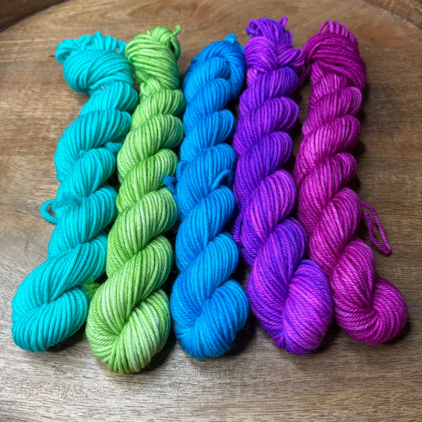 DK With Nylon 5-20g skein set- Electric Garden