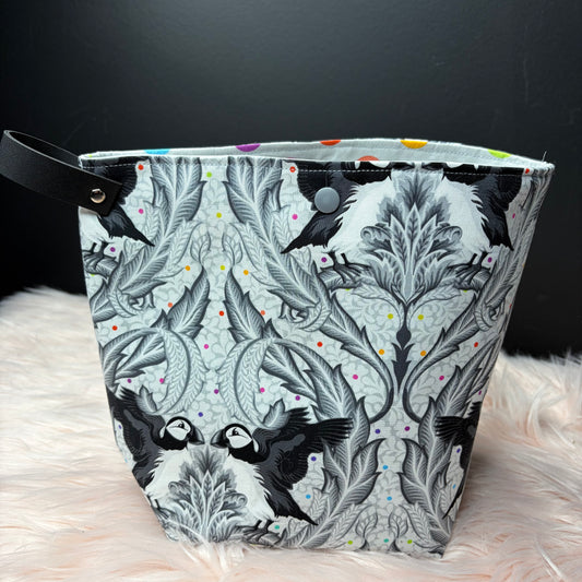 Puffins project bag, Tula pink