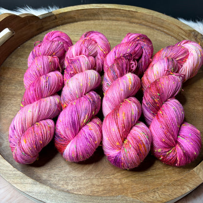 *New* Betsy Neon Tweed Sock- Pink Velvet Kiss