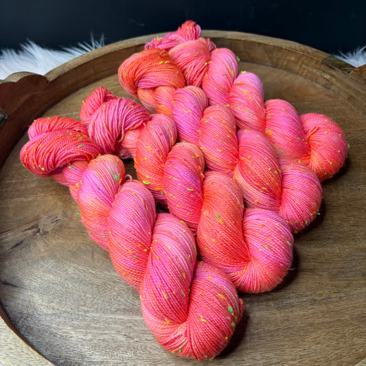 *New* Betsy Neon Tweed Sock- Pixie Punch