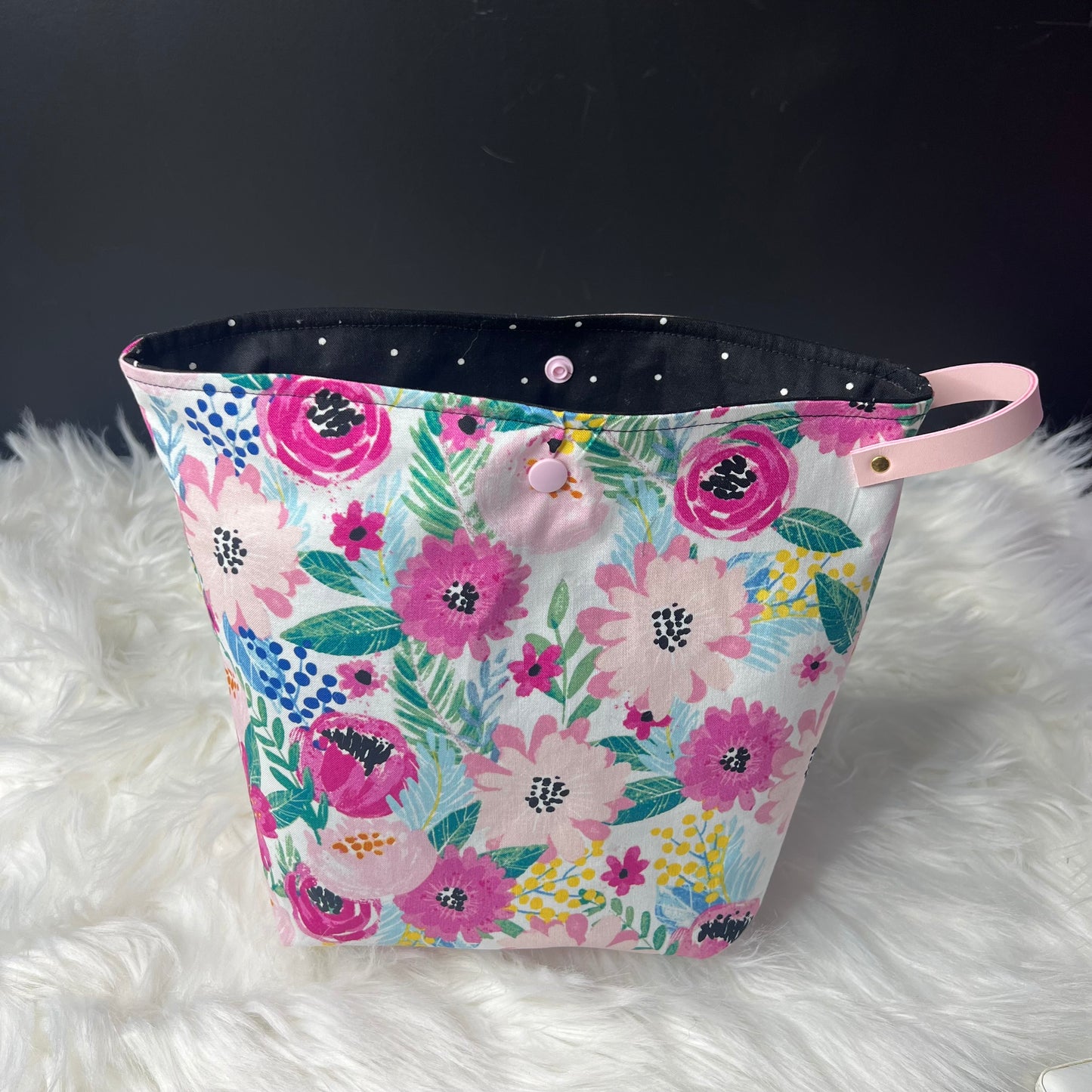 Light Floral Bag Project Bag