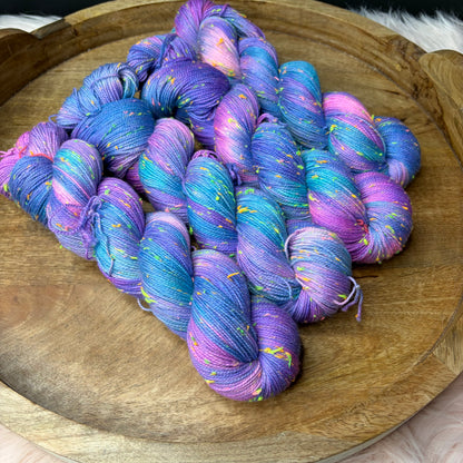 Betsy Neon Tweed Sock- Supernova Violet