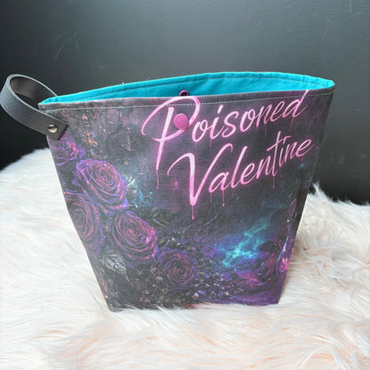 Slightly Smaller Poisoned Valentine Project Bag with loop