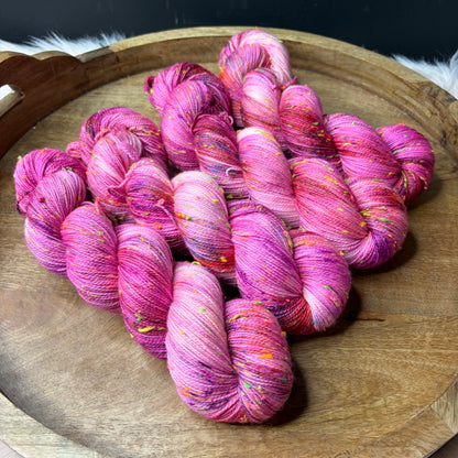 *New* Betsy Neon Tweed Sock- Pink Velvet Kiss