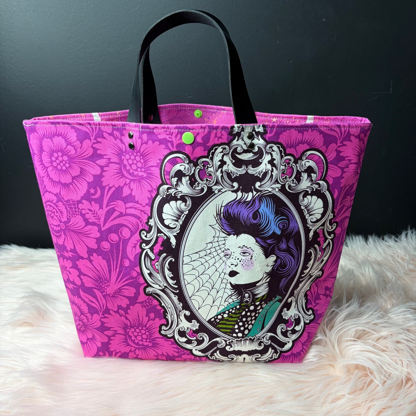 The Atelier Bag - Coven - Large Project Bag- Faux Leather Handles - Made To Order