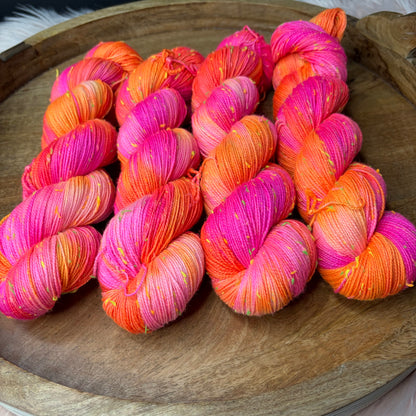 Betsy Neon Tweed Sock- Tangerine Voltage