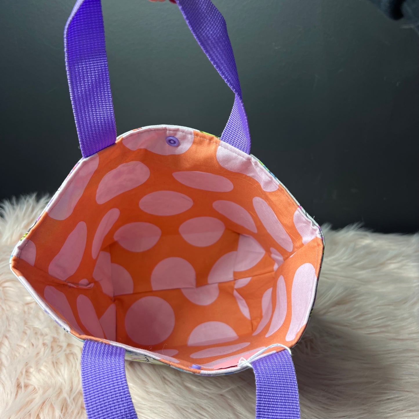 Pteranodon Project Bag with Purple Handles