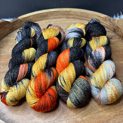 Pnina Sparkle Sock 2.0- Halloween Yarn- Black Cat