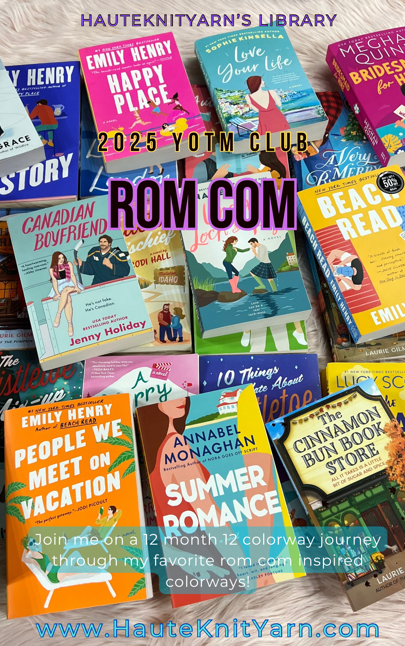 2025 YOTM HauteKnit Yarn's Library Rom Com