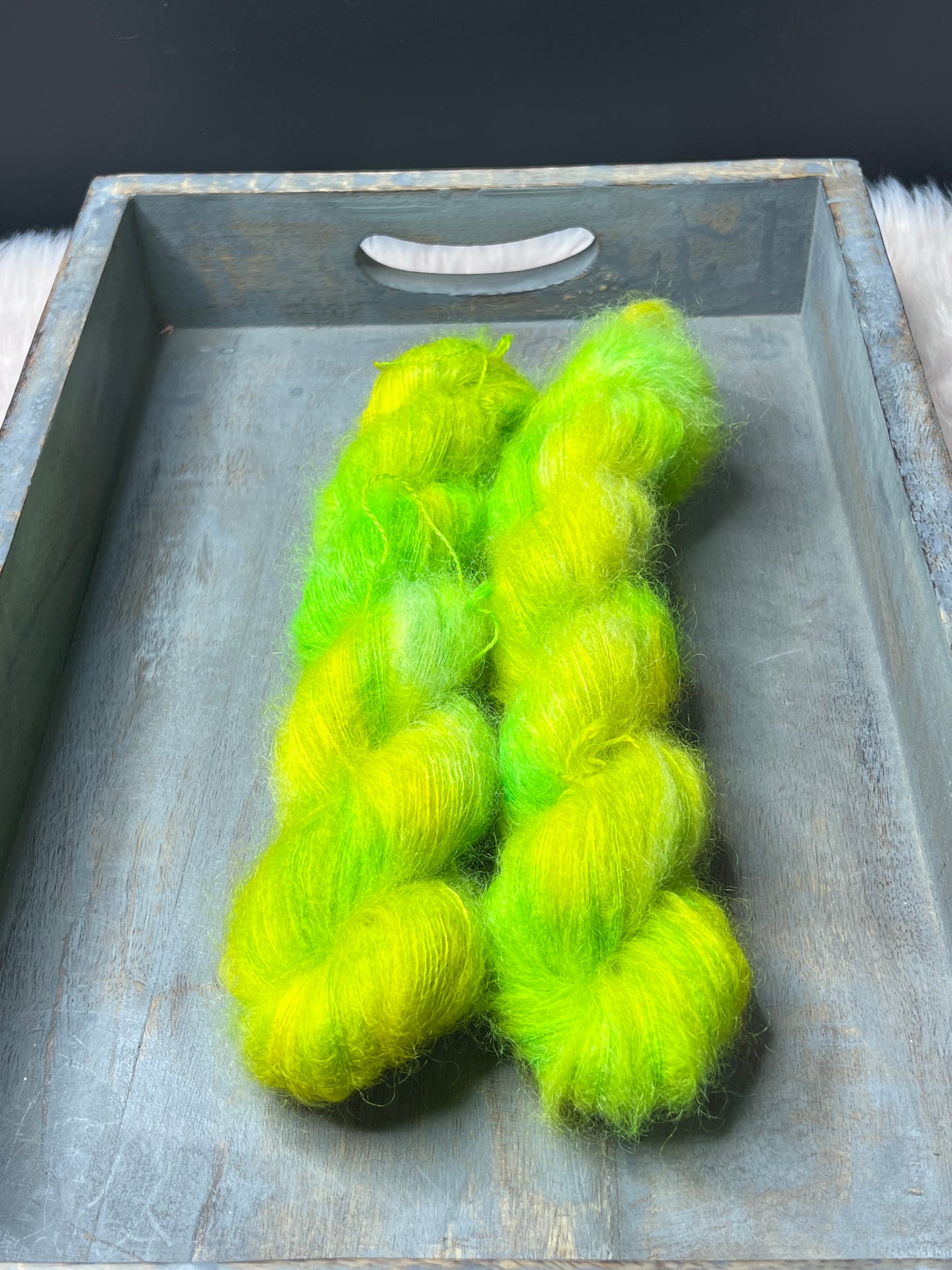 Abigail Mohair Lace-  Lemon Limeade